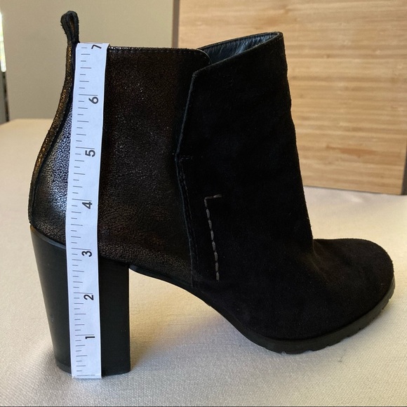 Paul Green Black Silver Suede Ankle Boots UK7.5 EU41 US 10 Heel Booties Austria - Picture 16 of 16